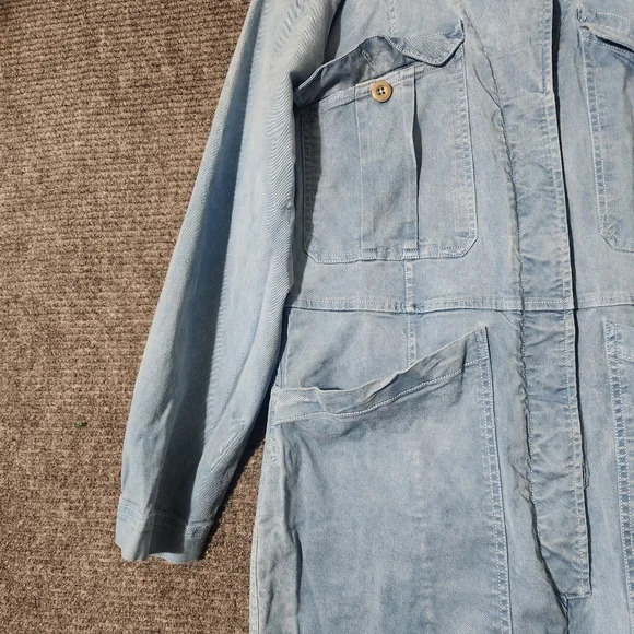ALEX MILL Indigo Dyed Expedition Linen Cotton Blend Jumpsuit Size L - Picture 8 of 16